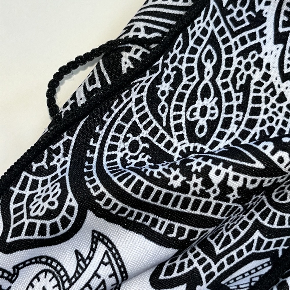 Perceptions New York Maxi Dress Fit & Flare Sz L Black & White Floral Paisley.. - Picture 4 of 10